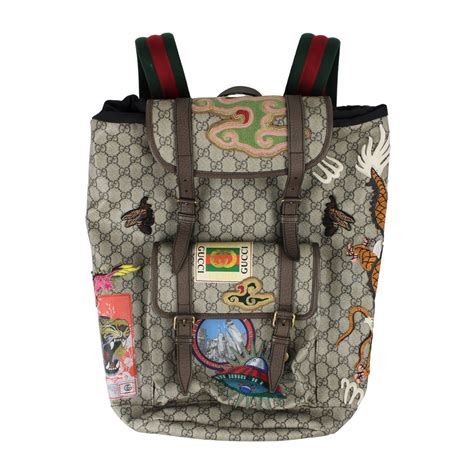 gucci embroidered backpack replica|gucci signature backpack.